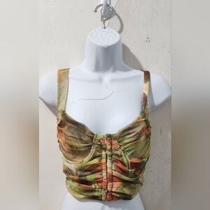 Zara Multicolor Ruched Top